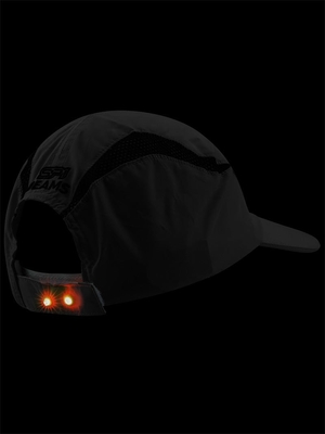 100% de poliéster de microfibra LED, capuz de bola iluminada para corrida noturna
