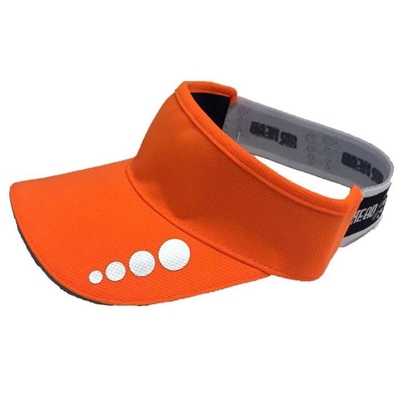100% Poliéster Malha Proteção Solar Visor Chapéu Respirável Antimicrobiano