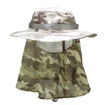 chapéu unisex da cubeta da proteção UV exterior de 62cm UPF 50+ com tampa do pescoço