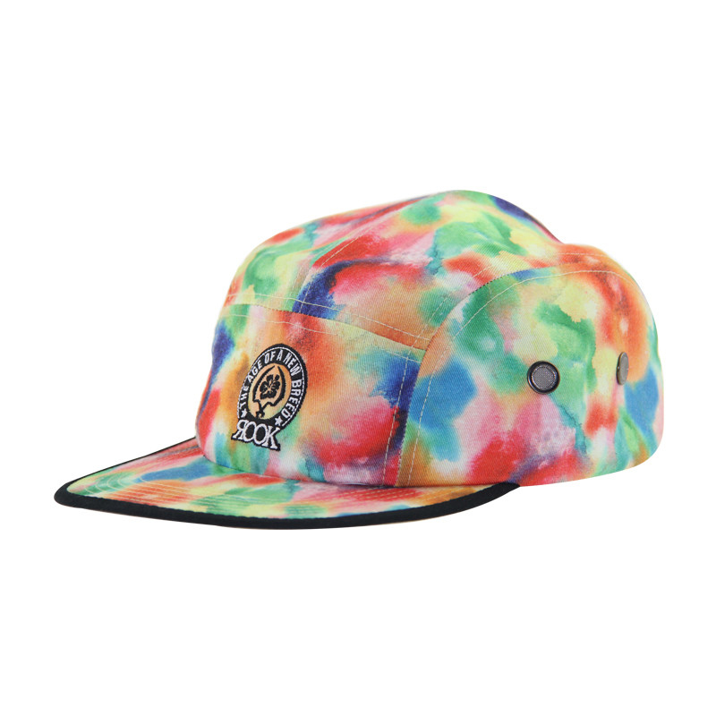 Impressão de corantes de gravura de correias Floral personalizado 5 Caps de campo de painel para senhoras de moda