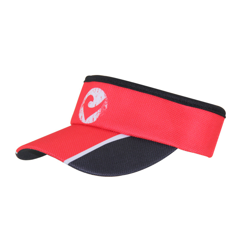 Capuzes de visor de sol esportivos de moda com logotipo de impressão por sublimação na frente e na parte de trás