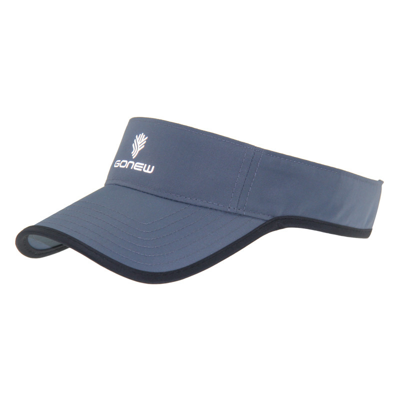 Visor solar de tênis de poliéster Cap Visor solar de corrida com fecho traseiro de velcro