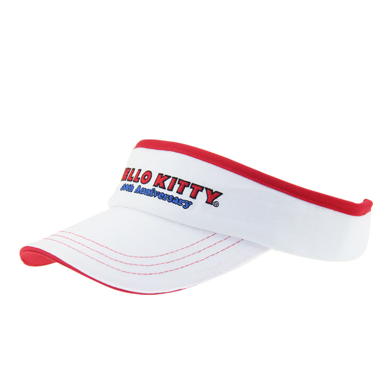 Capa de visor de sol de peso leve para crianças Caps de visor de sombra de sol branco Chapéu de visor de sol fechamento ajustável