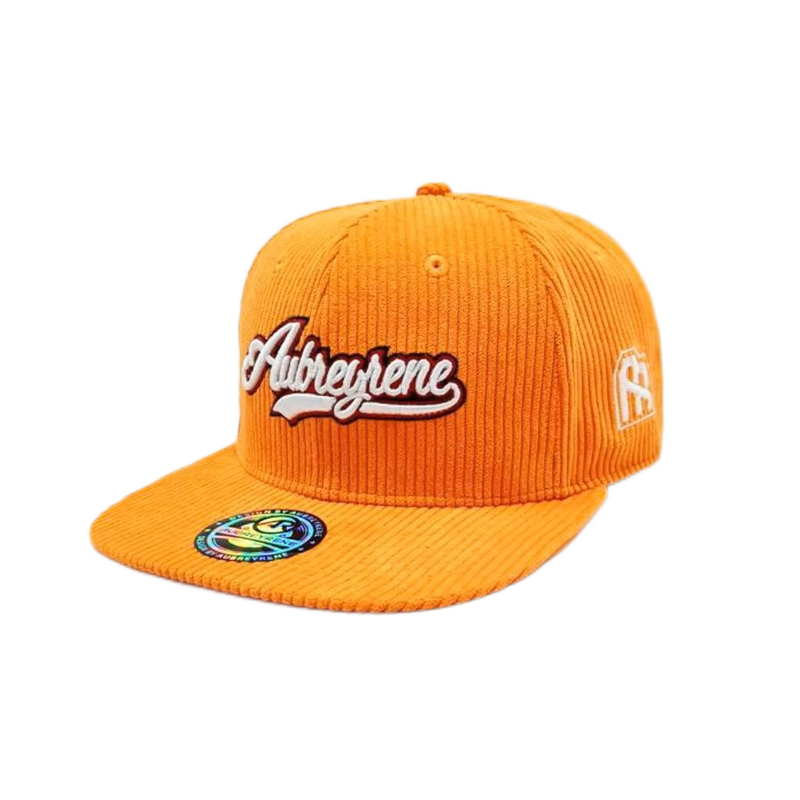 Unisex Construído 6 Painel Snapback Chapéu Corduroy Pico plano Profil médio Snapback