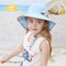 Poliéster 100% dos chapéus UPF 50+ da cubeta das crianças da aleta do pescoço da criança