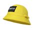 Chapéus amarelos engraçados da cubeta de Bucket Cap Kids do pescador da planície do ODM ou do poliéster do remendo