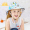 Pantone colore chapéus da cubeta das crianças 48cm Flip Up Brim listrado