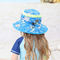 Chapéus largos da borda das crianças do chapéu da aleta Upf50+ do pescoço 43cm 100% algodões