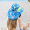 Chapéus largos da borda das crianças do chapéu da aleta Upf50+ do pescoço 43cm 100% algodões