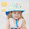 Chapéus exteriores da cubeta da praia floral do verão do ODM do OEM com aleta do pescoço