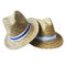 Das mulheres naturais de Straw Sun Hats 56cm da grama do OEM Straw Lifeguard Hat