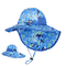 ODM de pesca azul do poliéster do algodão de Searsucker Upf 50 do chapéu da praia da criança