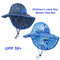 Pescador azul Hat Custom Upf de Havaí da praia de Searsucker bebê da proteção de 50 Sun